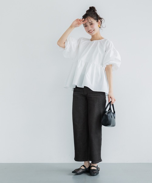 coca(coca)(コカ)の「ムーヴデニム9分丈パンツ(デニムパンツ・レディース・ブラック/ライトブルー・S/M/L)」の10枚目の写真