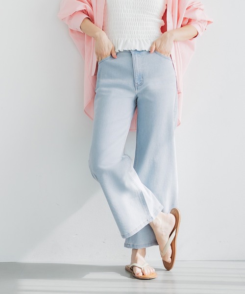 coca(coca)(コカ)の「ムーヴデニム9分丈パンツ(デニムパンツ・レディース・ブラック/ライトブルー・S/M/L)」の11枚目の写真