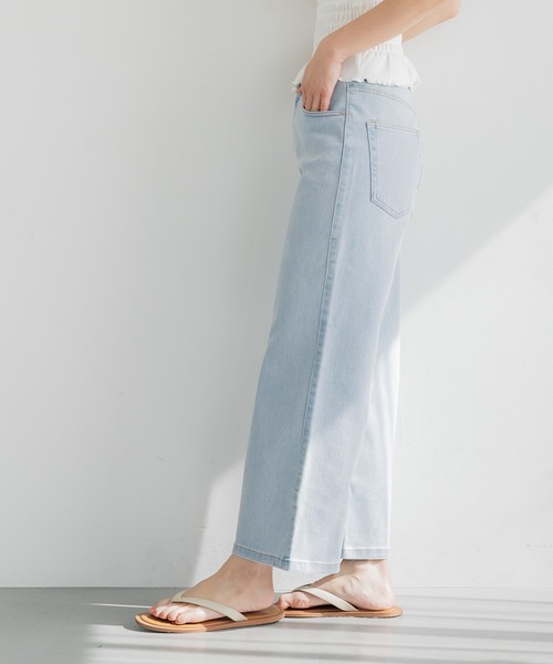 coca(coca)(コカ)の「ムーヴデニム9分丈パンツ(デニムパンツ・レディース・ブラック/ライトブルー・S/M/L)」の15枚目の写真