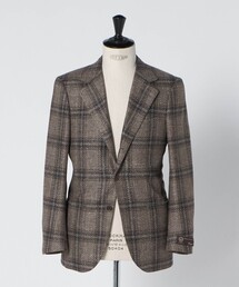 SOVEREIGN | ＜SOVEREIGN＞ソフトツイード チェック ハンドライン シングル3ボタン テーラードジャケット(テーラードジャケット)