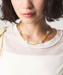 CITEN | ＜CITEN＞フラワーモチーフビーズネックレス(ネックレス)