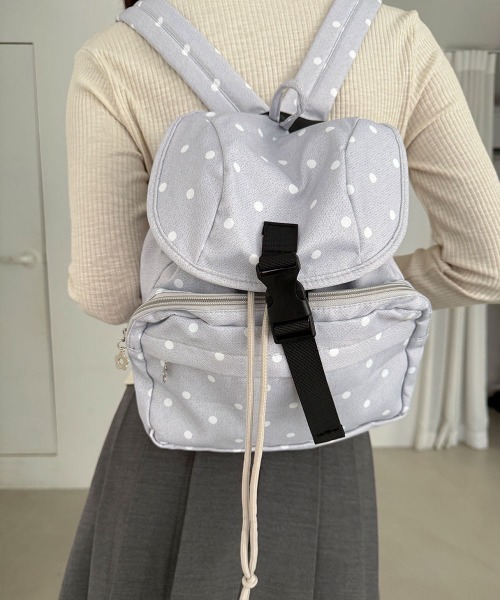 4INT.(フォイント)の「スター ドット パターン デニム ストリング ポケット バックパック(バックパック/リュック・レディース・ブラック/グレー・FREE)」の16枚目の写真