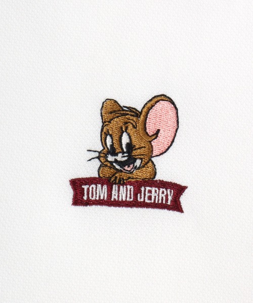Disney（ディズニー）の「2026SS Disney/ディズニー Tom＆Jerry/トムとジェリー カノコ リブライン ワンポイント刺繍 半袖ポロシャツ レディース メンズ（ポロシャツ・レディース・ホワイト/ブラック/グリーン系その他/キャメル/ブラック系その他/ブラウン系その他/ネイビー/ホワイト系その他・LL/M/L）」の9枚目の写真