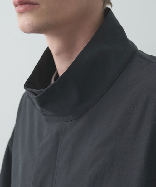 KANEMASA PHIL.(カネマサフィル)の「【KANEMASA PHIL.】別注 36G ECONYL Solid INCL Military Blouson(ミリタリージャケット・メンズ・ブラック/ベージュ・M/L)」の8枚目の写真