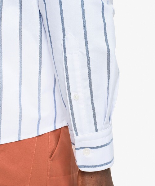 AIGLE(エーグル)の「吸水速乾 ストライプ オックスフォードシャツ(シャツ/ブラウス・メンズ・ブルー/ホワイト・L/M/S)」の11枚目の写真