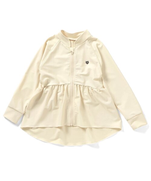 BREEZE（ブリーズ）の「【UVカット】フリルラッシュガード（ラッシュガード・キッズ・ピンク/オフホワイト・80/90/100/110/120/130/140）」の5枚目の写真