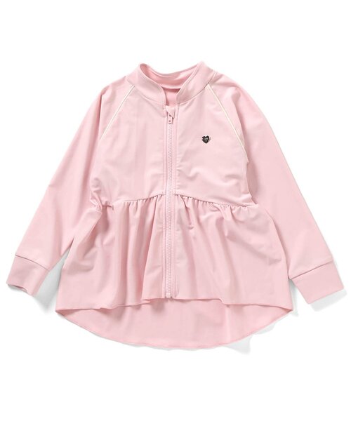 BREEZE（ブリーズ）の「【UVカット】フリルラッシュガード（ラッシュガード・キッズ・ピンク/オフホワイト・80/90/100/110/120/130/140）」の6枚目の写真