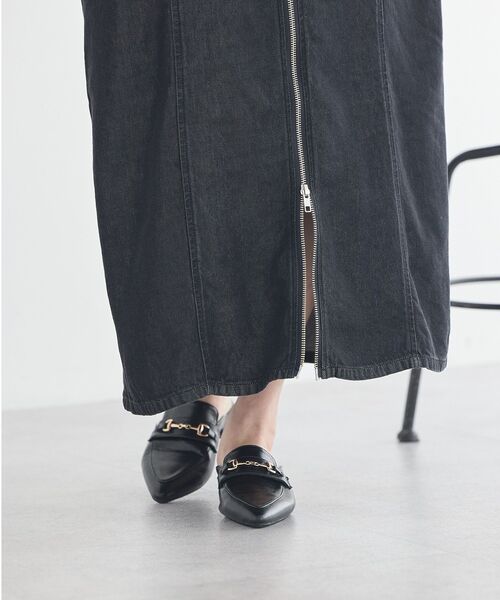 earth music&ecology（アースミュージックアンドエコロジー）の「ダブルジップデニムキャミワンピース（ワンピース・レディース・ブラック/インディゴブルー・FREE）」の19枚目の写真