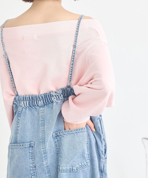 earth music&ecology（アースミュージックアンドエコロジー）の「ダブルジップデニムキャミワンピース（ワンピース・レディース・ブラック/インディゴブルー・FREE）」の18枚目の写真