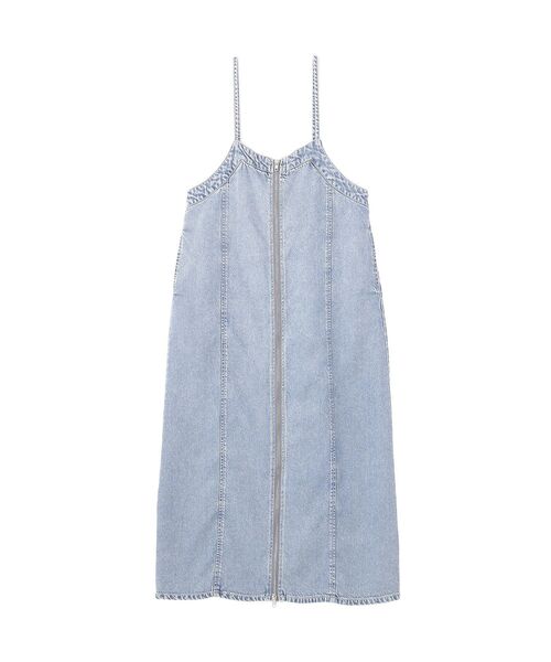 earth music&ecology（アースミュージックアンドエコロジー）の「ダブルジップデニムキャミワンピース（ワンピース・レディース・ブラック/インディゴブルー・FREE）」の17枚目の写真