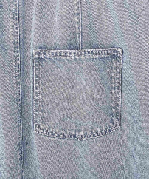 earth music&ecology（アースミュージックアンドエコロジー）の「ダブルジップデニムキャミワンピース（ワンピース・レディース・ブラック/インディゴブルー・FREE）」の8枚目の写真