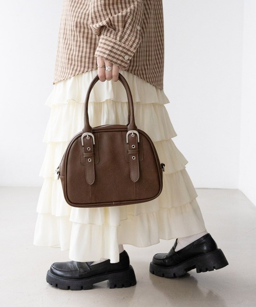 RAGEBLUE（レイジブルー）の「2WAY/ベルトボストンバッグ（ボストンバッグ・レディース・ブラック/ブラウン・FREE）」の2枚目の写真