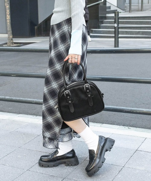 RAGEBLUE（レイジブルー）の「2WAY/ベルトボストンバッグ（ボストンバッグ・レディース・ブラック/ブラウン・FREE）」の4枚目の写真