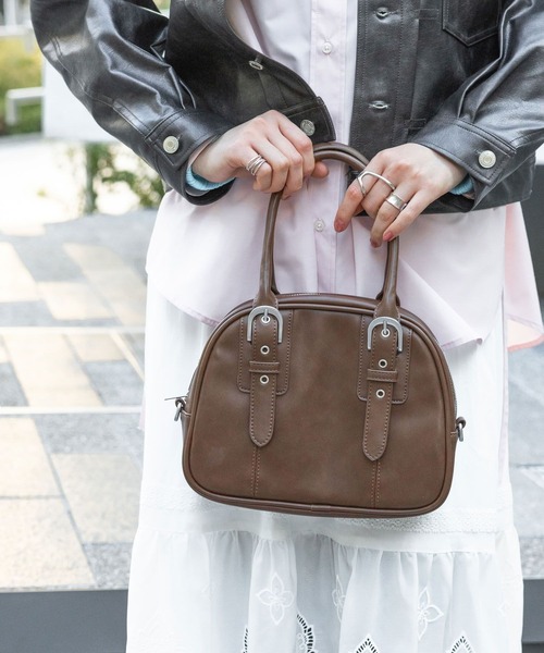 RAGEBLUE（レイジブルー）の「2WAY/ベルトボストンバッグ（ボストンバッグ・レディース・ブラック/ブラウン・FREE）」の6枚目の写真