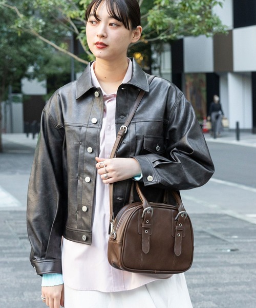 RAGEBLUE（レイジブルー）の「2WAY/ベルトボストンバッグ（ボストンバッグ・レディース・ブラック/ブラウン・FREE）」の7枚目の写真