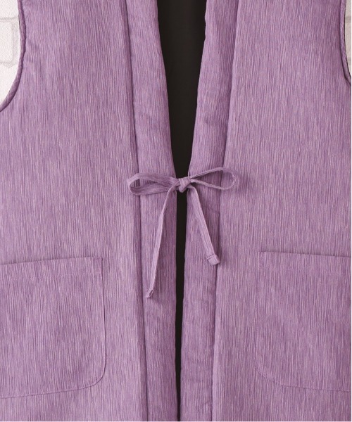 BACKYARD FAMILY（バックヤードファミリー）の「高島ちぢみ ぽかぽか中綿ベスト（その他ルームウェア・レディース・ネイビー/パープル・XL/M）」の10枚目の写真