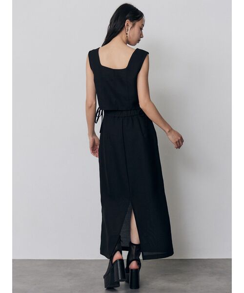 MURUA（ムルーア）の「【セットアップ対応】スクエアネックメッシュタンク（タンクトップ・レディース・ブラック/アイボリー/ブラウン/グレー・FREE）」の21枚目の写真