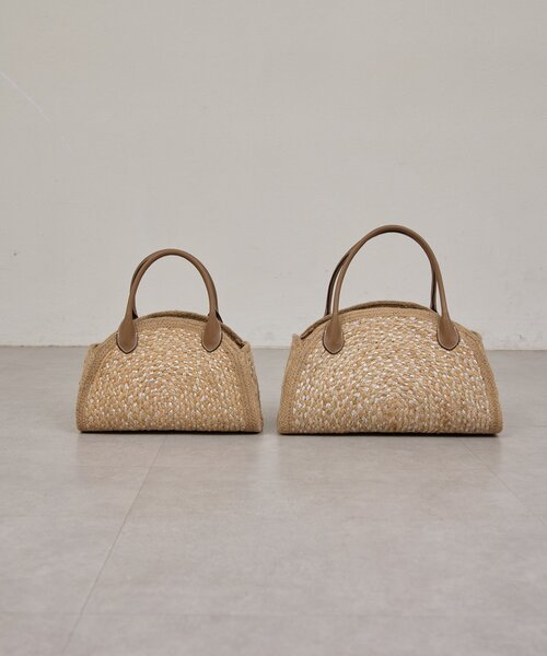 GALLARDAGALANTE（ガリャルダガランテ）の「【Jhuri Shate】ハーフサークルバッグ/L（トートバッグ・レディース・ブラック/ベージュ・FREE）」の11枚目の写真