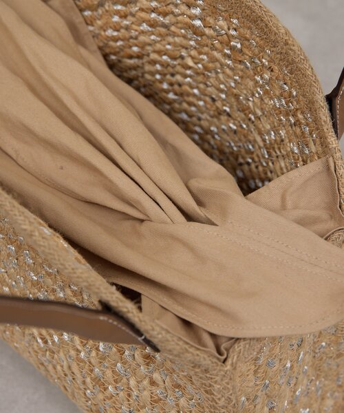 GALLARDAGALANTE（ガリャルダガランテ）の「【Jhuri Shate】ハーフサークルバッグ/L（トートバッグ・レディース・ブラック/ベージュ・FREE）」の18枚目の写真