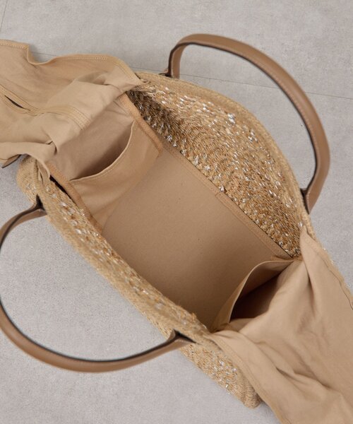 GALLARDAGALANTE（ガリャルダガランテ）の「【Jhuri Shate】ハーフサークルバッグ/L（トートバッグ・レディース・ブラック/ベージュ・FREE）」の19枚目の写真