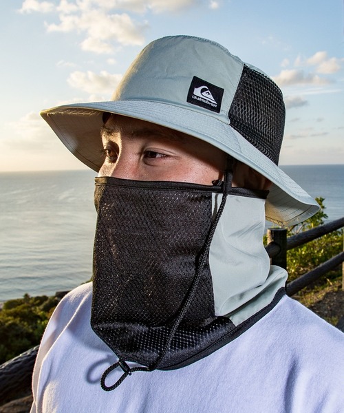 セール】QUIKSILVER メンズ WR UV WATER FACE MASK HAT サーフハット