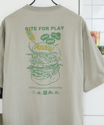 限定展開 KELTY×FREAK'S STORE ケルティ 別注 ビッグシルエット バーガーロゴ バックプリント Tシャツ UVカット 接触冷感 吸水速乾