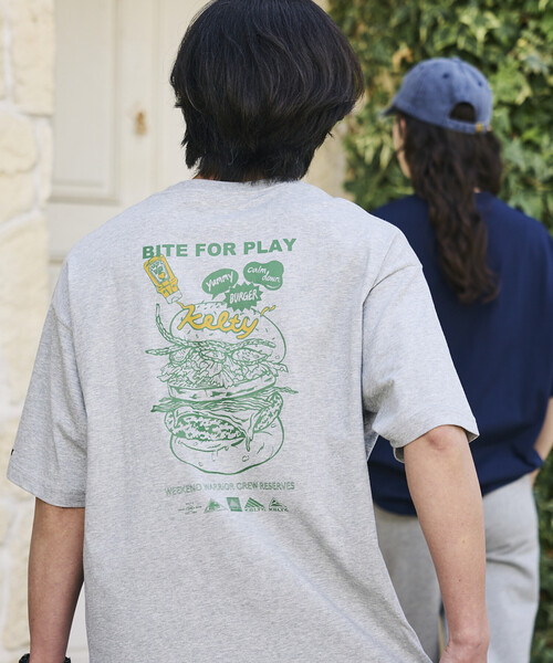 FREAK'S STORE(フリークスストア)の「限定展開 KELTY×FREAK'S STORE ケルティ 別注 ビッグシルエット バーガーロゴ バックプリント Tシャツ UVカット 接触冷感 吸水速乾(Tシャツ/カットソー・メンズ・ネイビー/ベージュ/ホワイト/杢グレー/ブラック・SMALL/LARGE/MEDIUM)」の3枚目の写真