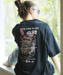 限定展開 KELTY×FREAK'S STORE ケルティ 別注 ビッグシルエット バーガーロゴ バックプリント Tシャツ UVカット 接触冷感 吸水速乾