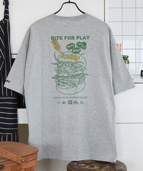 FREAK'S STORE(フリークスストア)の「限定展開 KELTY×FREAK'S STORE ケルティ 別注 ビッグシルエット バーガーロゴ バックプリント Tシャツ UVカット 接触冷感 吸水速乾(Tシャツ/カットソー・メンズ・ネイビー/ベージュ/ホワイト/杢グレー/ブラック・SMALL/LARGE/MEDIUM)」の21枚目の写真
