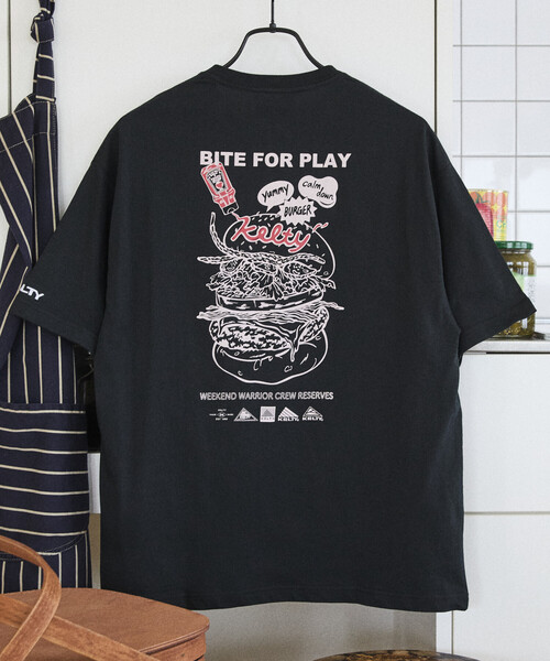 FREAK'S STORE(フリークスストア)の「限定展開 KELTY×FREAK'S STORE ケルティ 別注 ビッグシルエット バーガーロゴ バックプリント Tシャツ UVカット 接触冷感 吸水速乾(Tシャツ/カットソー・メンズ・ネイビー/ベージュ/ホワイト/杢グレー/ブラック・SMALL/LARGE/MEDIUM)」の16枚目の写真