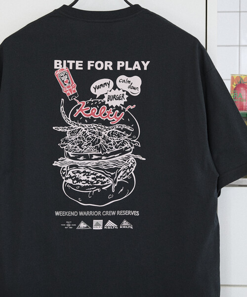 FREAK'S STORE(フリークスストア)の「限定展開 KELTY×FREAK'S STORE ケルティ 別注 ビッグシルエット バーガーロゴ バックプリント Tシャツ UVカット 接触冷感 吸水速乾(Tシャツ/カットソー・メンズ・ネイビー/ベージュ/ホワイト/杢グレー/ブラック・SMALL/LARGE/MEDIUM)」の17枚目の写真