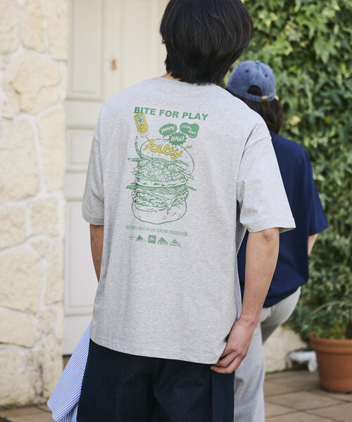 FREAK'S STORE(フリークスストア)の「限定展開 KELTY×FREAK'S STORE ケルティ 別注 ビッグシルエット バーガーロゴ バックプリント Tシャツ UVカット 接触冷感 吸水速乾(Tシャツ/カットソー・メンズ・ネイビー/ベージュ/ホワイト/杢グレー/ブラック・SMALL/LARGE/MEDIUM)」の8枚目の写真