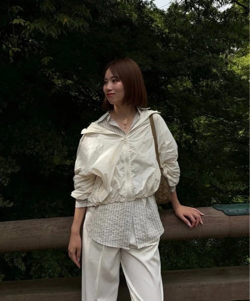 lawgy（ラウジー）の「mixed stripe shushu set shirt / ミクストストライプシュシュセットシャツ（シャツ/ブラウス・レディース・ホワイト/ブルー・FREE）」の17枚目の写真
