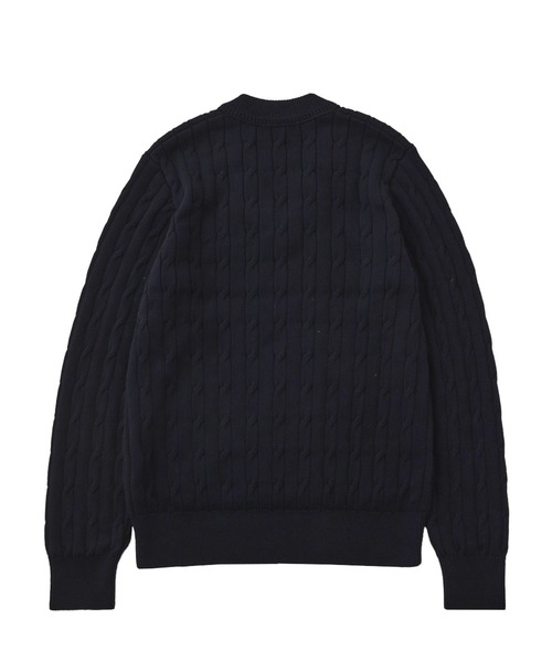 FRED PERRY（フレッドペリー）の「FRED PERRY TENNIS BADGE CABLE KNIT JUMPER K1531（ニット/セーター・メンズ・ネイビー・M）」の2枚目の写真