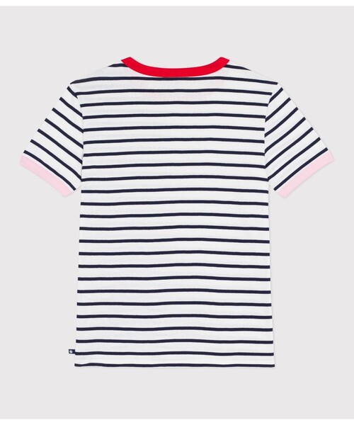 PETIT BATEAU（プチバトー）の「マリニエール半袖Ｔシャツ（Tシャツ/カットソー・レディース・ホワイト×ネイビー・XX-SMALL/X-SMALL/MEDIUM/LARGE/SMALL）」の5枚目の写真