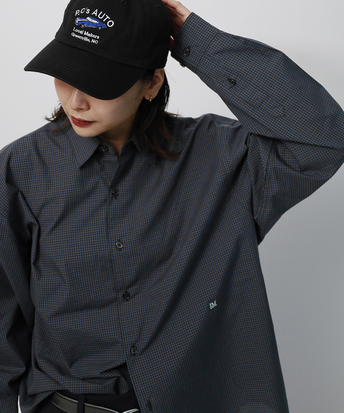 PARROTT CANVAS(パロットキャンバス)の「【PARROTT CANVAS/パロットキャンバス】PCM Regular Shirt - Small:シャツ(シャツ/ブラウス・レディース・グリーン/ネイビー/ブラック・MEDIUM)」の3枚目の写真