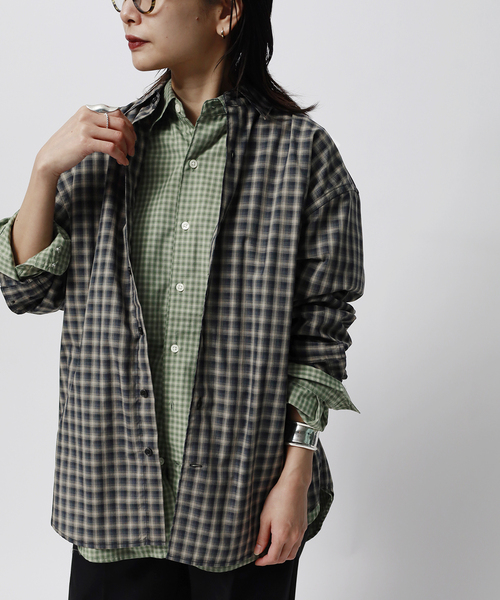 PARROTT CANVAS(パロットキャンバス)の「【PARROTT CANVAS/パロットキャンバス】PCM Regular Shirt - Small:シャツ(シャツ/ブラウス・レディース・グリーン/ネイビー/ブラック・MEDIUM)」の1枚目の写真