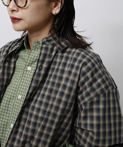 PARROTT CANVAS(パロットキャンバス)の「【PARROTT CANVAS/パロットキャンバス】PCM Regular Shirt - Small:シャツ(シャツ/ブラウス・レディース・グリーン/ネイビー/ブラック・MEDIUM)」の7枚目の写真
