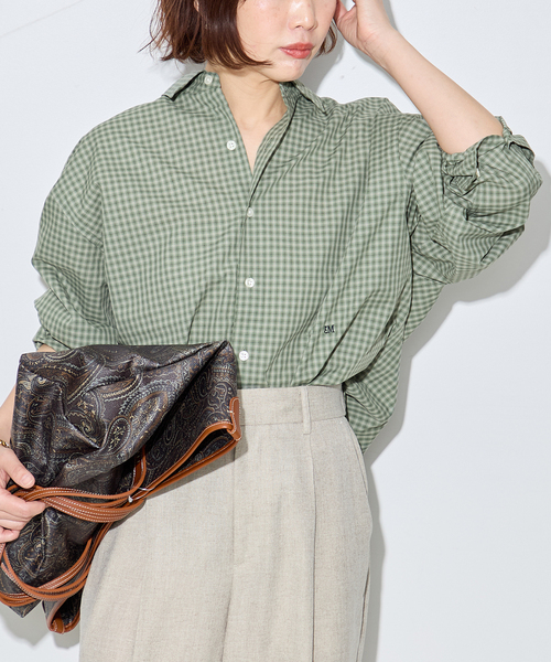 PARROTT CANVAS(パロットキャンバス)の「【PARROTT CANVAS/パロットキャンバス】PCM Regular Shirt - Small:シャツ(シャツ/ブラウス・レディース・グリーン/ネイビー/ブラック・MEDIUM)」の8枚目の写真