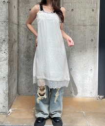 ROGER AND RAW（ロジャーアンドロウ）の「サテンレースキャミワンピース スリップドレス（ワンピース）」