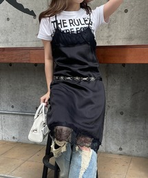 ROGER AND RAW（ロジャーアンドロウ）の「サテンレースキャミワンピース スリップドレス（ワンピース）」