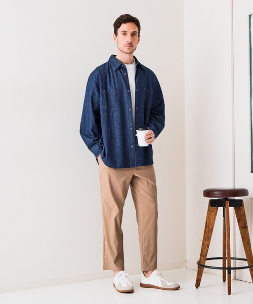 Blue Standard (ブルースタンダード)の「【BLUE STANDARD/ブルースタンダード】快適スーパーストレッチパンツ すっきりテーパード 遮熱 UVカット 冷感 軽量 イージーケア 毛玉レス(その他パンツ・メンズ・グレー/ネイビー/ベージュ/ブラウン/アイボリー/ブラック・X-LARGE/MEDIUM/LARGE)」の13枚目の写真