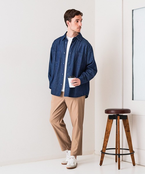 Blue Standard (ブルースタンダード)の「【BLUE STANDARD/ブルースタンダード】快適スーパーストレッチパンツ すっきりテーパード 遮熱 UVカット 冷感 軽量 イージーケア 毛玉レス(その他パンツ・メンズ・グレー/ネイビー/ベージュ/ブラウン/アイボリー/ブラック・X-LARGE/MEDIUM/LARGE)」の14枚目の写真