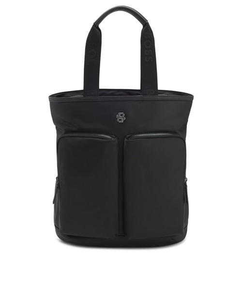BOSS(ボス)の「トートバックパック Double Bモノグラム ディテール(トートバッグ・メンズ・ブラック・ONESIZE)」の1枚目の写真