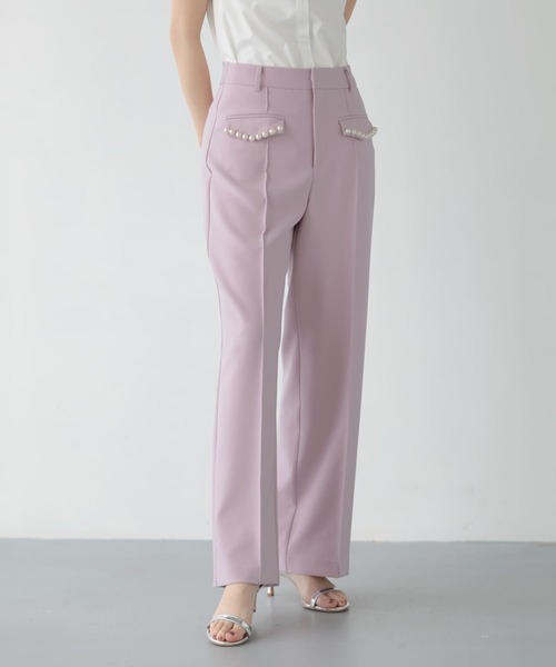 Fit more(フィットモア)の「フラップポケットパールワイドパンツ(その他パンツ・レディース・ブラック/ピンク/ホワイト・M/S/PS)」の4枚目の写真