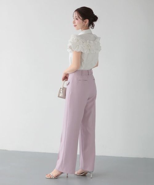 Fit more(フィットモア)の「フラップポケットパールワイドパンツ(その他パンツ・レディース・ブラック/ピンク/ホワイト・M/S/PS)」の6枚目の写真