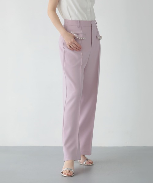 Fit more(フィットモア)の「フラップポケットパールワイドパンツ(その他パンツ・レディース・ブラック/ピンク/ホワイト・M/S/PS)」の7枚目の写真