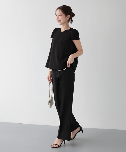 Fit more(フィットモア)の「フラップポケットパールワイドパンツ(その他パンツ・レディース・ブラック/ピンク/ホワイト・M/S/PS)」の10枚目の写真