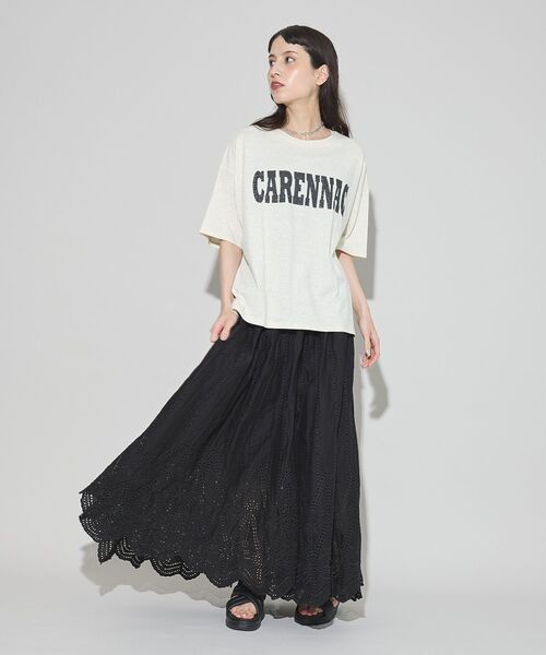 GARAGE OF GOOD CLOTHING（ガレージオブグッドクロージング）の「【日本製】CARENNACラフィーロゴTシャツ（Tシャツ/カットソー・レディース・ブルー/チャコールグレー/ホワイト系その他・FREE）」の21枚目の写真