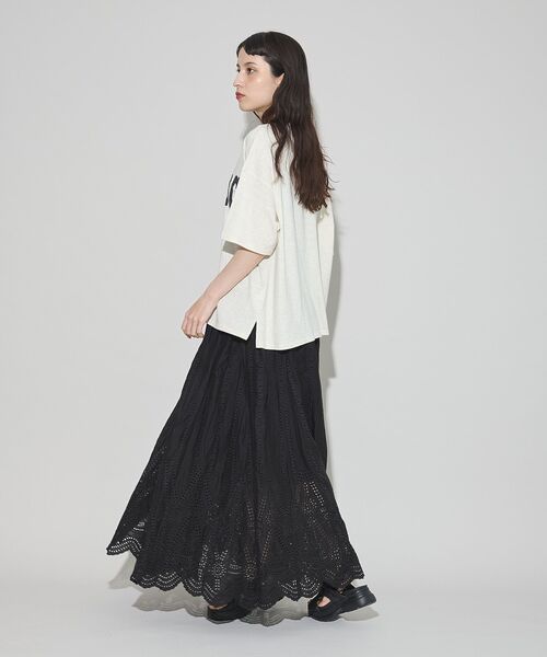 GARAGE OF GOOD CLOTHING（ガレージオブグッドクロージング）の「【日本製】CARENNACラフィーロゴTシャツ（Tシャツ/カットソー・レディース・ブルー/チャコールグレー/ホワイト系その他・FREE）」の19枚目の写真